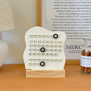 Irregular Wave Desktop Mini Board Perpetual Calendar