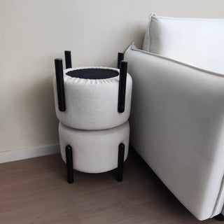 Compact Round Stool with Legs  Ottoman Chair Round Stool for Entryway