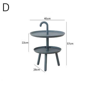 Umbrella Handle Two-Tier Mini Side Table