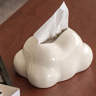 Cloud-shaped ceramic tissue casein  cloud motif
