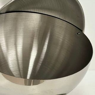 Stainless steel spherical tabletop bin with lid small item container dustbin trash can
