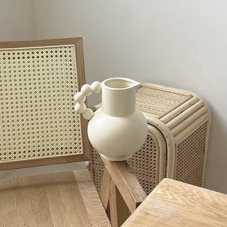 Pokopoko Ceramic Flower Vase with Handle