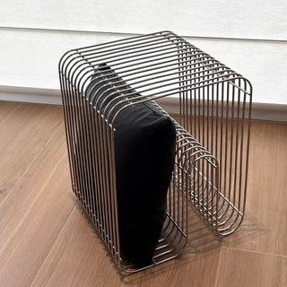 Silver Metal N-type Storage Rack Side Table Magazine Rack Wire