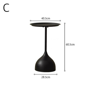 Iron Round Compact Side Table  Sofa Table