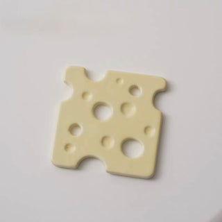 Cheese motif ceramic square coaster