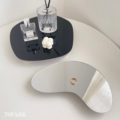 Legged Wave Acrylic Mirror Tray