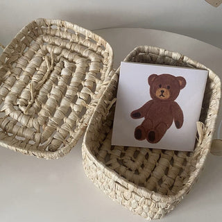 Picnic basket with lid storage basket bag