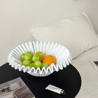 Modern Pleated Design Large Fruit Tray  Basket Storage Tray