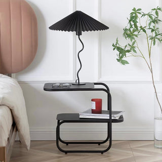 Iron Frame Two-Tier Side Table  Storage Rack Coffee Table