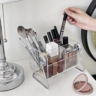 Clear Acrylic Multi-Stand Brush Cosmetic Storage