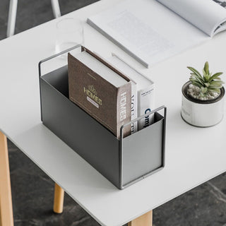 Storage Box with Handle Magazine Rack