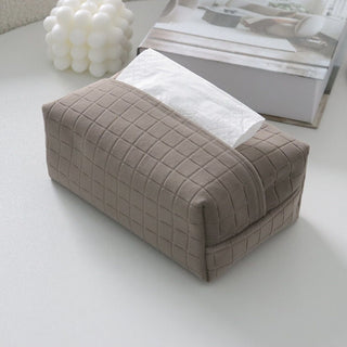 Checkered pattern Mousse velvet tissue cover