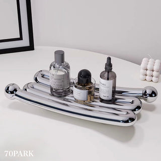 Unique Design Ceramic Chubby Tray  Storage