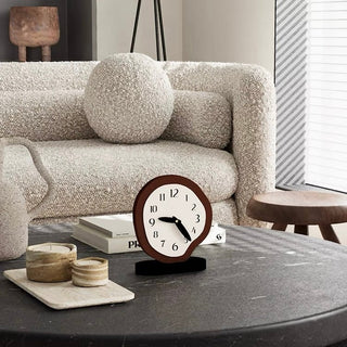 Unique Silhouette Two-Tone Clock Table Clock