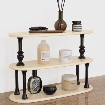 Retro design three-tier storage display rack
