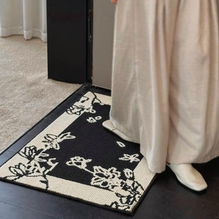 Elegant Flower Design Door Mat 2 Sizes: 50x80cm and 60x90cm