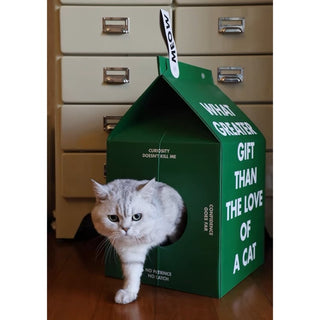 Green Pack-type Cat House Cat House Scratching Post Cardboard House