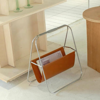 Foldable Faux Leather Magazine Rack Storage