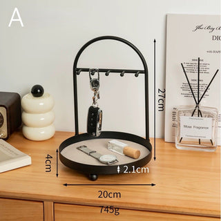 Iron Leather Accessory Key Stand Tray  Storage Tray for Small Items