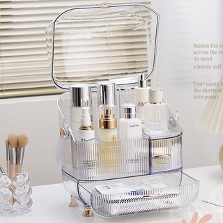 Clear Portable Cosmetic Box Makeup Storage