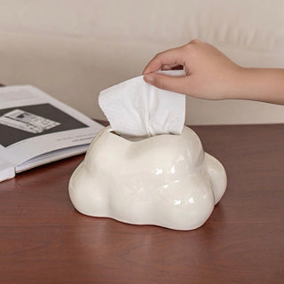 Cloud-shaped ceramic tissue casein  cloud motif
