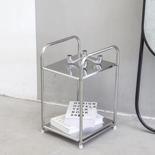 Modular Stainless Steel Tier Rack Side Table