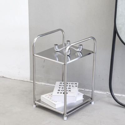 Modular Stainless Steel Tier Rack Side Table