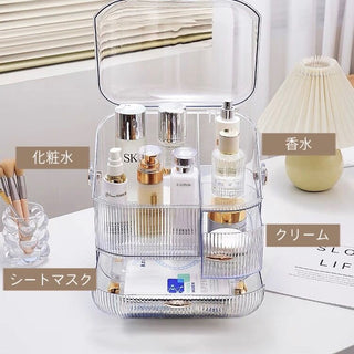 Clear Portable Cosmetic Box Makeup Storage