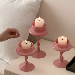 way Pink Twist Candle Holder