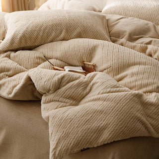 Milk Velvet Warm and Fluffy Duvet Cover Set  Bed Cover Bedding Cover