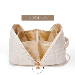 Quilted Large Capacity Cosmetic Storage Pouch  Travel Pouch
