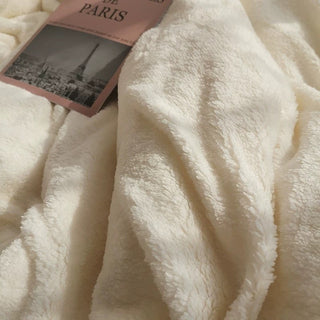 Fluffy and soft Gathered Milk Velvet Winter Duvet Cover Set Bed Cover Bedding Cover
