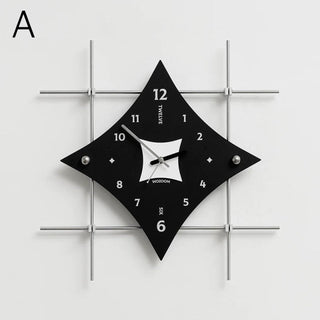 Silver Frame Art Design Clock  Wall Clock