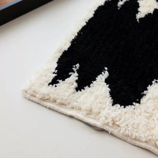 Monochrome Curved Design Door Entrance Mat 2 types  50 x 80 cm Absorbent Non-slip Tufted