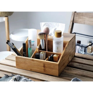 Multifunctional Bamboo x Iron Storage Rack for Tissues and Cosmetics