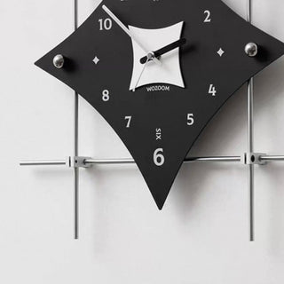 Silver Frame Art Design Clock  Wall Clock