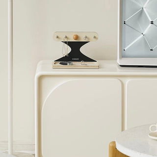 Monochrome Wood Accessory Key Stand Tray  Storage Tray for Small Items