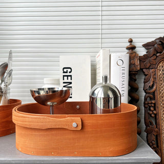Handled Wooden Shaker Box Storage Basket