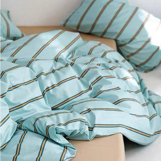Blue Pin Stripe Duvet Cover Set