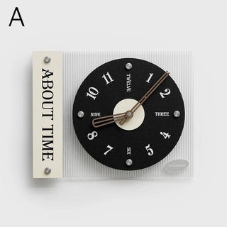 Record-style art design clockin  wall clock