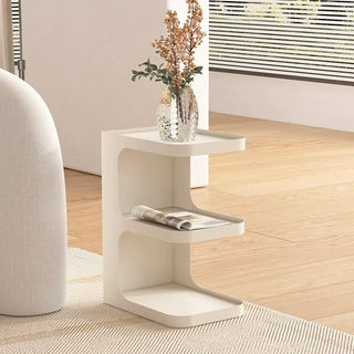 25cm Wide Iron E-Type Compact Three-Tier Side Table