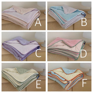 Piping Cooling Summer Blanket Colorful Blanket   Single Item 2 Sizes Cool