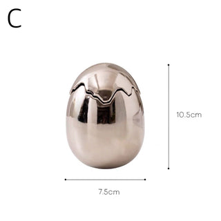 Egg motif ceramic trinket box egg storage