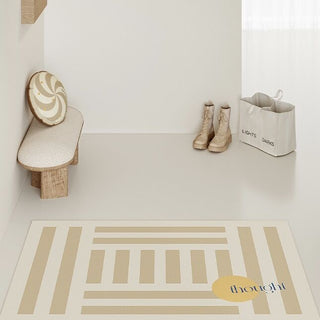 Striped pattern water-repellent entrance mat 50 x 80 cm wipeable mat