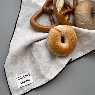 Set of 3 Logo-Printed Linen Kitchen Cloths