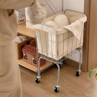 Laundry Basket Cart with Casters Tall Type Laundry Hamper Storage