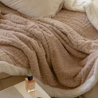 Leaf pattern blanket single size 150 x 200 cm blanket for protection against air conditioning.