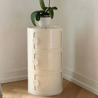 Round Three-Tier Storage Cylindrical Rack Side Table