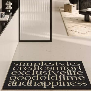 Monochrome Lettering Entrance Mat 50x80 Mud Removal