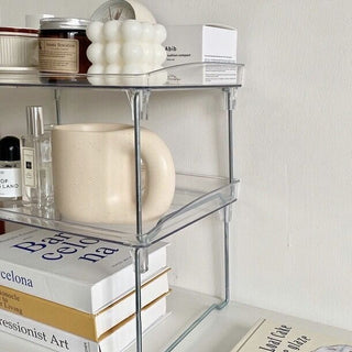 Clear Acrylic Rack Mini Table Piece Set Storage